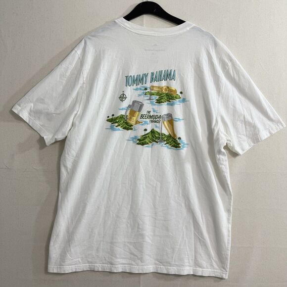 Tommy Bahama Men's Beermuda T-Shirt Relax Crew Neck White Size Large - Picture 1 of 9